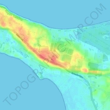Lumsås topographic map, elevation, terrain