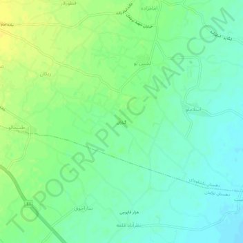 Gabaran topographic map, elevation, terrain