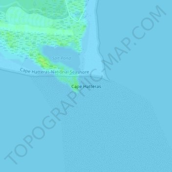Cape Hatteras topographic map, elevation, terrain