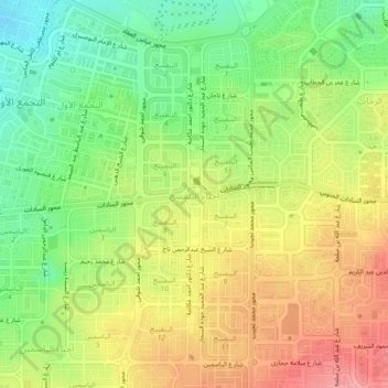 Banafseg Districts topographic map, elevation, terrain