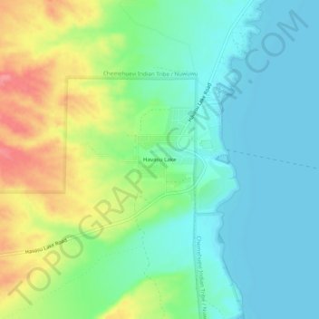 Havasu Lake topographic map, elevation, terrain