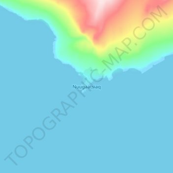 Nuugaatsiaq topographic map, elevation, terrain