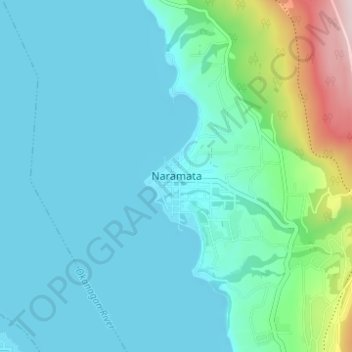 Naramata topographic map, elevation, terrain