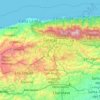 Caracas topographic map, elevation, terrain