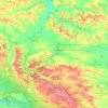 Zamość County topographic map, elevation, terrain