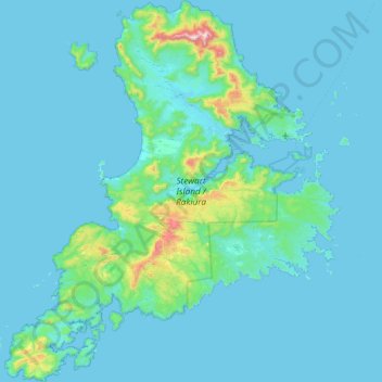 Stewart Island / Rakiura Community topographic map, elevation, terrain