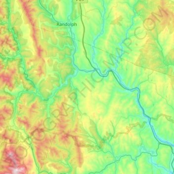 White River topographic map, elevation, terrain