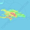 Hispaniola topographic map, elevation, terrain