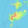 West Estonian archipelago topographic map, elevation, terrain