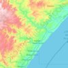 iLembe District Municipality topographic map, elevation, terrain