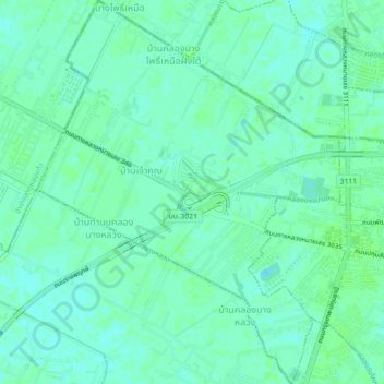 Ban Chang Subdistrict Administrative Organization topographic map, elevation, terrain