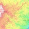 uMgungundlovu District Municipality topographic map, elevation, terrain
