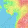 Pärnu County topographic map, elevation, terrain