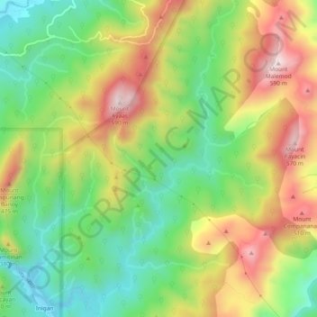 Wawa River topographic map, elevation, terrain