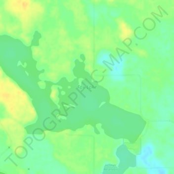 Fox Lake topographic map, elevation, terrain