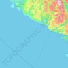 Sokndal topographic map, elevation, terrain