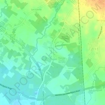 Soledad topographic map, elevation, terrain