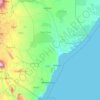 Coast topographic map, elevation, terrain
