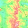 Podentes topographic map, elevation, terrain