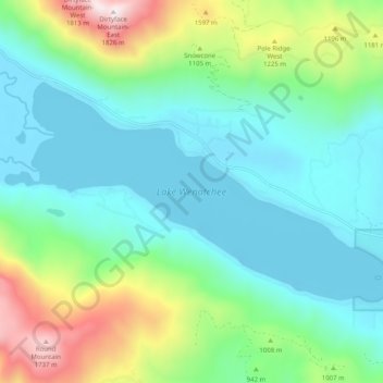 Lake Wenatchee topographic map, elevation, terrain