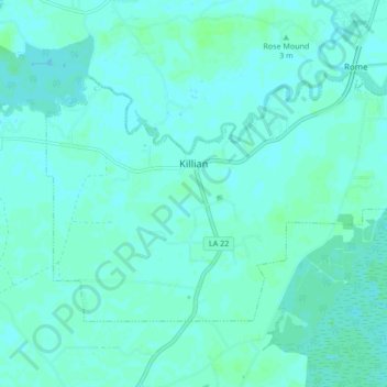 Killian topographic map, elevation, terrain