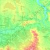 Ostrów Wielkopolski County topographic map, elevation, terrain