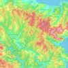 Belgrad Forest topographic map, elevation, terrain