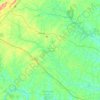 Louisa County topographic map, elevation, terrain