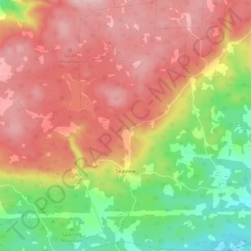 Seaview topographic map, elevation, terrain