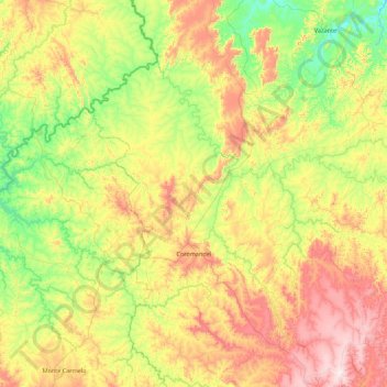 Coromandel topographic map, elevation, terrain