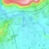 Brockham topographic map, elevation, terrain