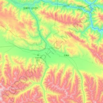 Batang River topographic map, elevation, terrain