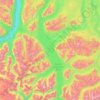 Tŝilhqox Biny (Chilko Lake) topographic map, elevation, terrain
