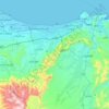 Bawshar Province topographic map, elevation, terrain