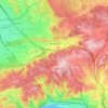 Les Pennes-Mirabeau topographic map, elevation, terrain