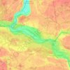 Toruń County topographic map, elevation, terrain