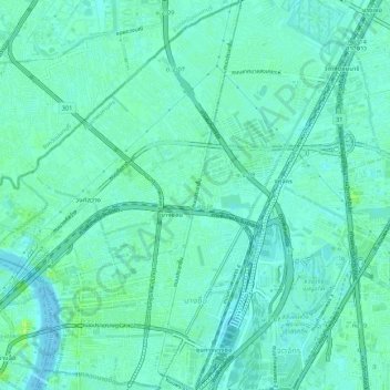 Bang Sue District topographic map, elevation, terrain