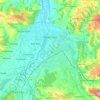 Nowy Sącz topographic map, elevation, terrain