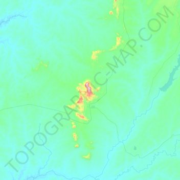 Taipas do Tocantins topographic map, elevation, terrain