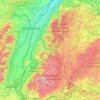 Zwarte Woud topographic map, elevation, terrain