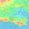 Purbeck topographic map, elevation, terrain