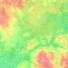 Augustów County topographic map, elevation, terrain
