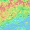 Okayama Prefecture topographic map, elevation, terrain