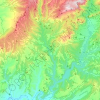 la Baronia de Rialb topographic map, elevation, terrain