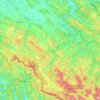 Sanok County topographic map, elevation, terrain