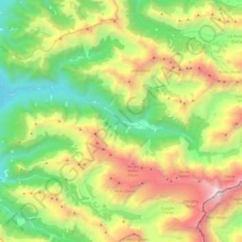 Copland River topographic map, elevation, terrain