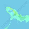 Crooked Island topographic map, elevation, terrain