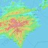 Tokushima Prefecture topographic map, elevation, terrain