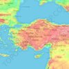 Asia Minor topographic map, elevation, terrain