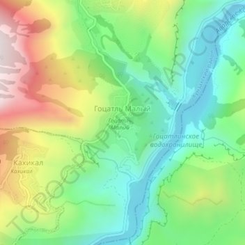 Гоцатль Малый topographic map, elevation, terrain